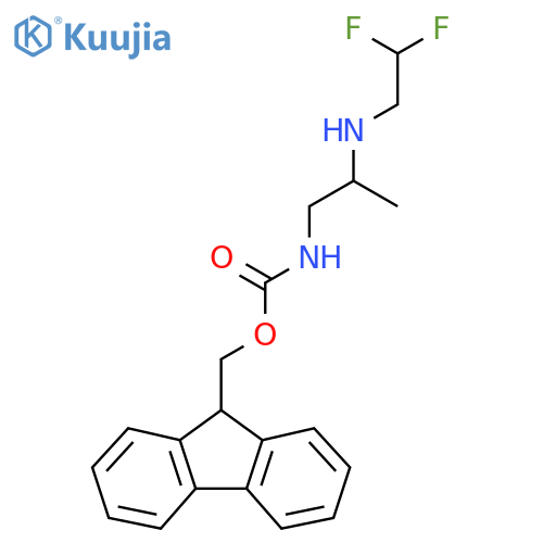 (9H-fluoren-9-yl)methyl N-{2-(2,2-difluoroethyl)aminopropyl}carbamate structure