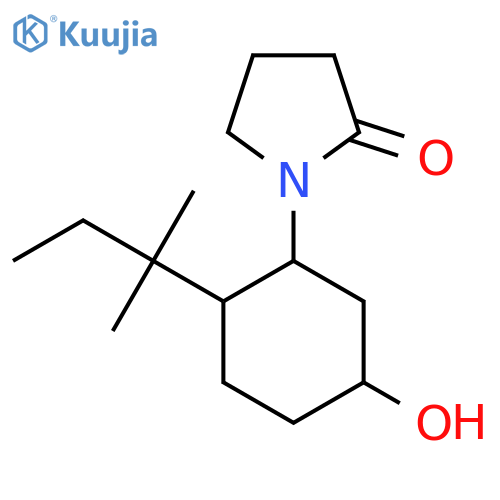 1-[5-Hydroxy-2-(2-methylbutan-2-yl)cyclohexyl]pyrrolidin-2-one structure