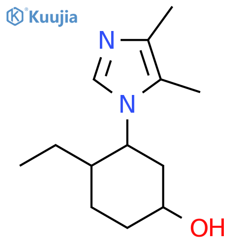 3-(4,5-dimethyl-1H-imidazol-1-yl)-4-ethylcyclohexan-1-ol structure