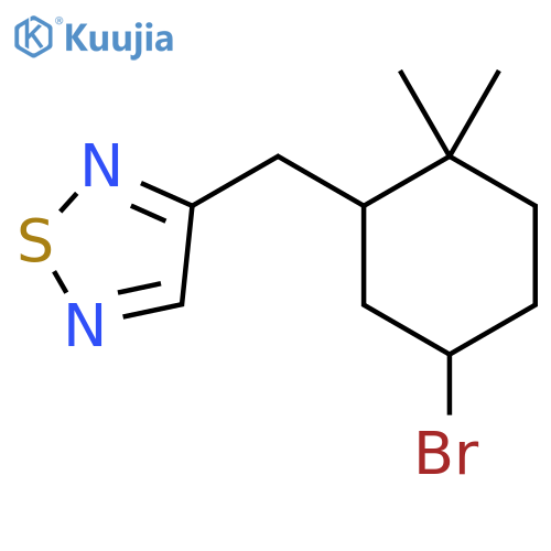 3-[(5-Bromo-2,2-dimethylcyclohexyl)methyl]-1,2,5-thiadiazole structure