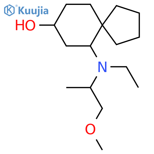 6-[Ethyl(1-methoxypropan-2-yl)amino]spiro[4.5]decan-8-ol structure