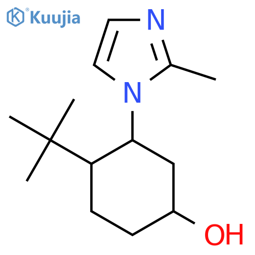 4-tert-butyl-3-(2-methyl-1H-imidazol-1-yl)cyclohexan-1-ol structure