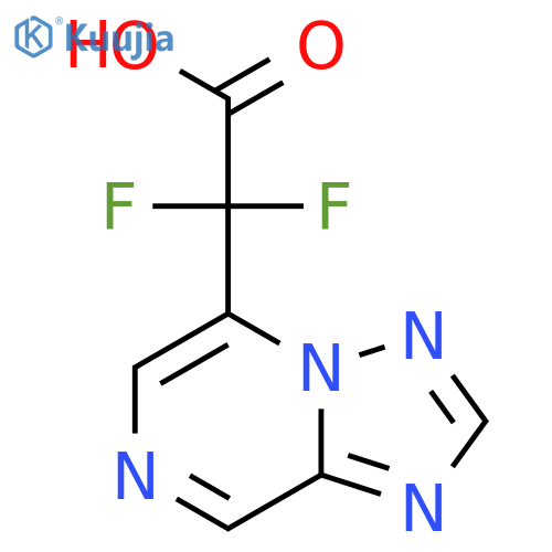 2,2-difluoro-2-{1,2,4triazolo1,5-apyrazin-5-yl}acetic acid structure