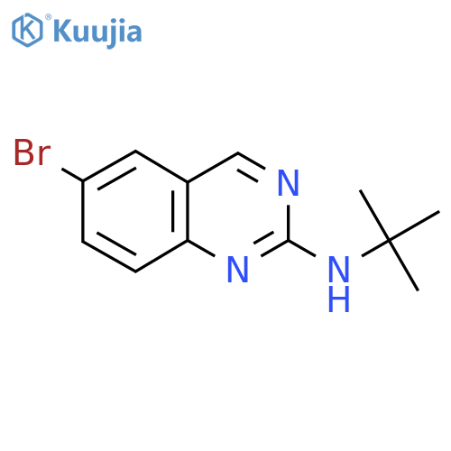 6-bromo-N-tert-butylquinazolin-2-amine structure