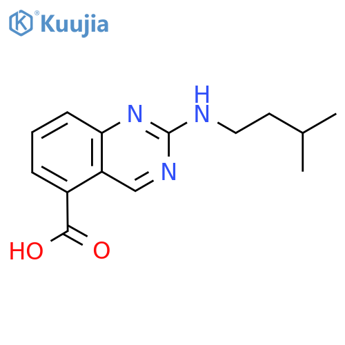 2-(3-methylbutyl)aminoquinazoline-5-carboxylic acid structure