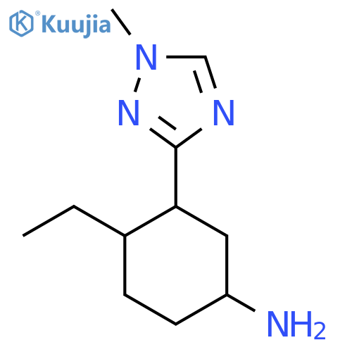 4-ethyl-3-(1-methyl-1H-1,2,4-triazol-3-yl)cyclohexan-1-amine structure