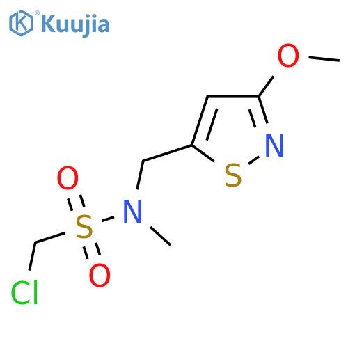 1-chloro-N-[(3-methoxy-1,2-thiazol-5-yl)methyl]-N-methylmethanesulfonamide structure