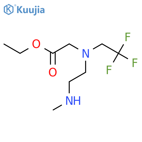 ethyl 2-{2-(methylamino)ethyl(2,2,2-trifluoroethyl)amino}acetate structure