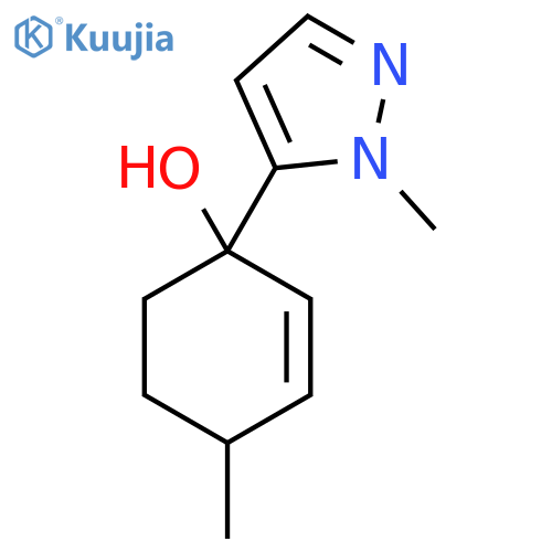 4-methyl-1-(1-methyl-1H-pyrazol-5-yl)cyclohex-2-en-1-ol structure