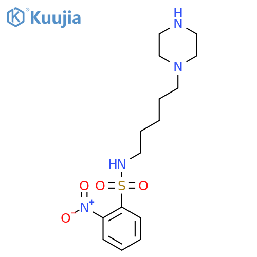 2-nitro-N-[5-(piperazin-1-yl)pentyl]benzene-1-sulfonamide structure