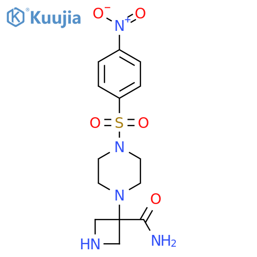 3-[4-(4-Nitrobenzenesulfonyl)piperazin-1-yl]azetidine-3-carboxamide structure