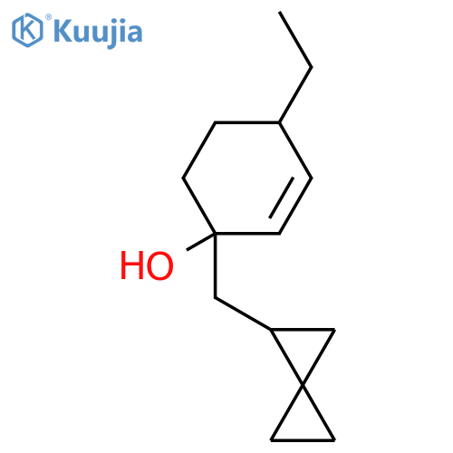 4-Ethyl-1-({spiro[2.2]pentan-1-yl}methyl)cyclohex-2-en-1-ol structure