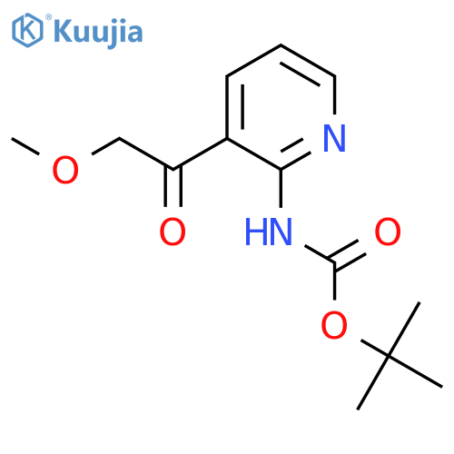 tert-butyl N-[3-(2-methoxyacetyl)pyridin-2-yl]carbamate structure