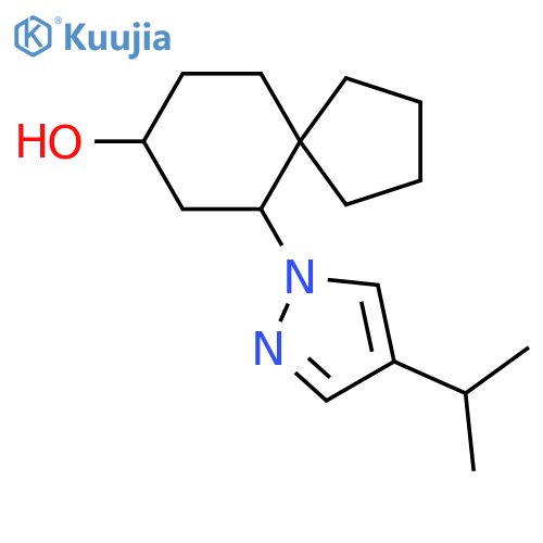 6-[4-(propan-2-yl)-1H-pyrazol-1-yl]spiro[4.5]decan-8-ol structure