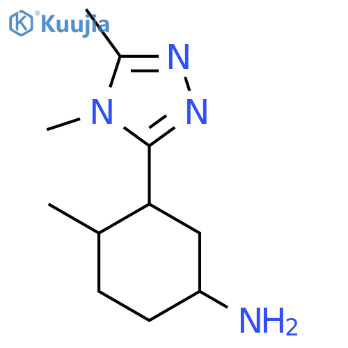 3-(dimethyl-4H-1,2,4-triazol-3-yl)-4-methylcyclohexan-1-amine structure