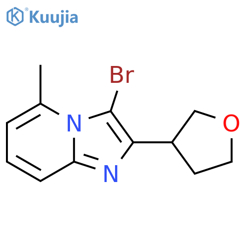 3-bromo-5-methyl-2-(oxolan-3-yl)imidazo1,2-apyridine structure
