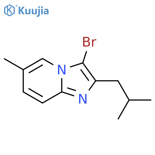3-bromo-6-methyl-2-(2-methylpropyl)imidazo1,2-apyridine structure