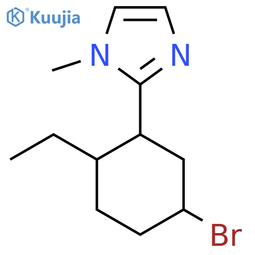 2-(5-bromo-2-ethylcyclohexyl)-1-methyl-1H-imidazole structure