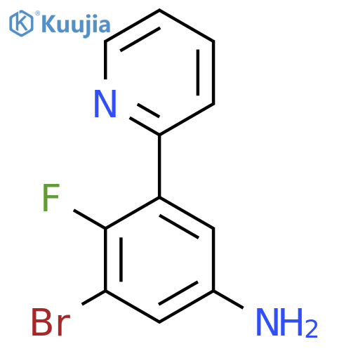 3-bromo-4-fluoro-5-(pyridin-2-yl)aniline structure