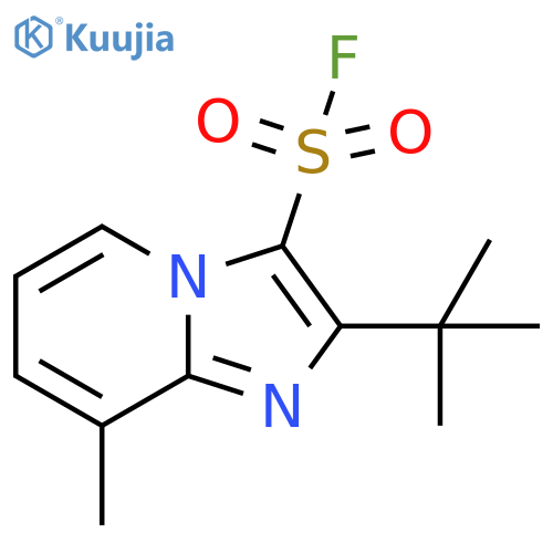 2-tert-butyl-8-methylimidazo1,2-apyridine-3-sulfonyl fluoride structure