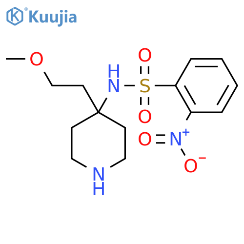 N-[4-(2-methoxyethyl)piperidin-4-yl]-2-nitrobenzene-1-sulfonamide structure