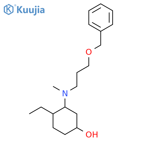 3-{[3-(Benzyloxy)propyl](methyl)amino}-4-ethylcyclohexan-1-ol structure