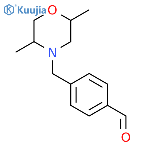 4-(2,5-dimethylmorpholin-4-yl)methylbenzaldehyde structure
