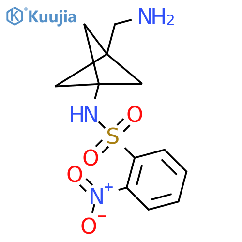 N-3-(aminomethyl)bicyclo1.1.1pentan-1-yl-2-nitrobenzene-1-sulfonamide structure