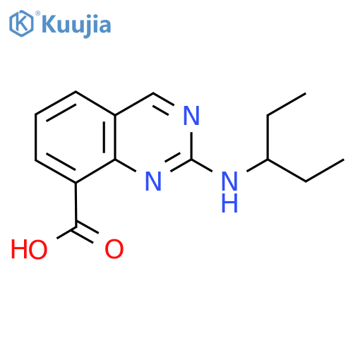 2-[(Pentan-3-yl)amino]quinazoline-8-carboxylic acid structure