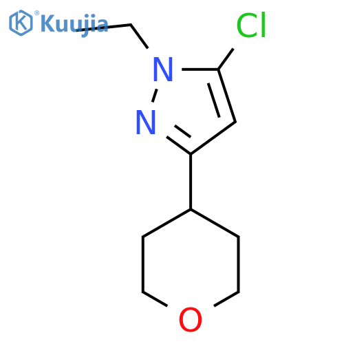 5-chloro-1-ethyl-3-(oxan-4-yl)-1H-pyrazole structure
