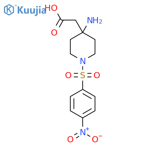 2-[4-Amino-1-(4-nitrobenzenesulfonyl)piperidin-4-yl]acetic acid structure