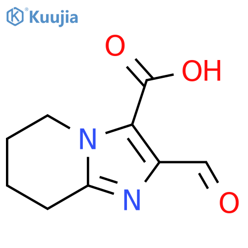 2-formyl-5H,6H,7H,8H-imidazo1,2-apyridine-3-carboxylic acid structure