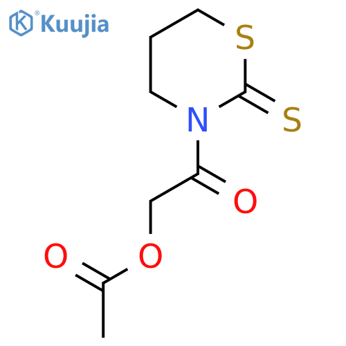 2-oxo-2-(2-sulfanylidene-1,3-thiazinan-3-yl)ethyl acetate structure