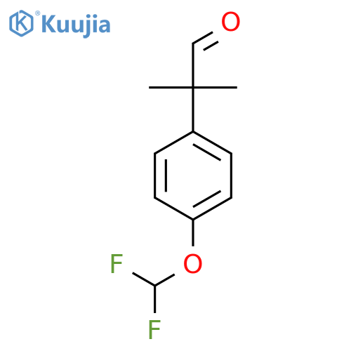 2-4-(difluoromethoxy)phenyl-2-methylpropanal structure