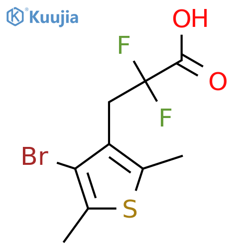 3-(4-bromo-2,5-dimethylthiophen-3-yl)-2,2-difluoropropanoic acid structure