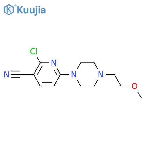 2-Chloro-6-[4-(2-methoxyethyl)piperazin-1-yl]pyridine-3-carbonitrile structure