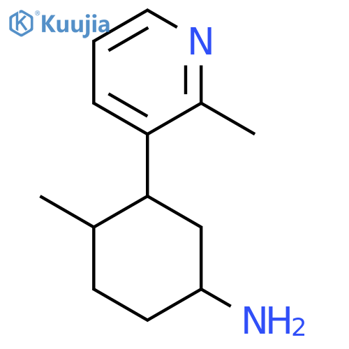 4-Methyl-3-(2-methylpyridin-3-yl)cyclohexan-1-amine structure