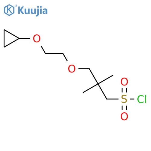 3-(2-cyclopropoxyethoxy)-2,2-dimethylpropane-1-sulfonyl chloride structure