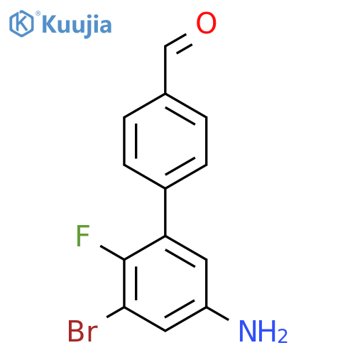 4-(5-amino-3-bromo-2-fluorophenyl)benzaldehyde structure
