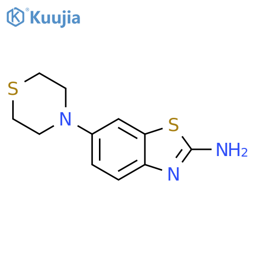 6-(thiomorpholin-4-yl)-1,3-benzothiazol-2-amine structure