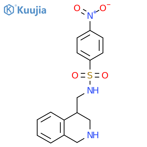 4-nitro-N-[(1,2,3,4-tetrahydroisoquinolin-4-yl)methyl]benzene-1-sulfonamide structure