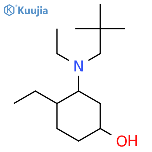 3-[(2,2-Dimethylpropyl)(ethyl)amino]-4-ethylcyclohexan-1-ol structure
