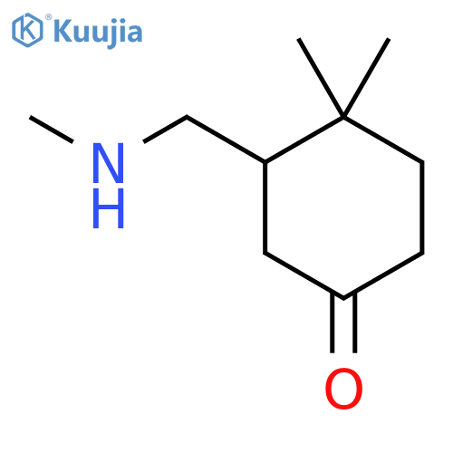 4,4-Dimethyl-3-[(methylamino)methyl]cyclohexan-1-one structure