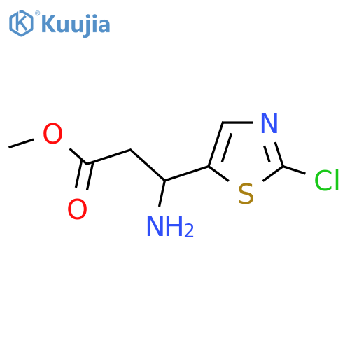 methyl 3-amino-3-(2-chloro-1,3-thiazol-5-yl)propanoate structure