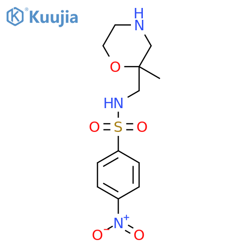 N-[(2-methylmorpholin-2-yl)methyl]-4-nitrobenzene-1-sulfonamide structure
