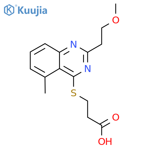 3-{[2-(2-Methoxyethyl)-5-methylquinazolin-4-yl]sulfanyl}propanoic acid structure