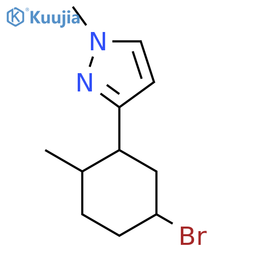 3-(5-bromo-2-methylcyclohexyl)-1-methyl-1H-pyrazole structure