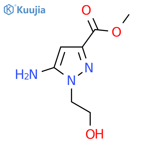 methyl 5-amino-1-(2-hydroxyethyl)-1H-pyrazole-3-carboxylate structure