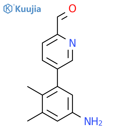 5-(5-amino-2,3-dimethylphenyl)pyridine-2-carbaldehyde structure