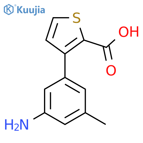 3-(3-amino-5-methylphenyl)thiophene-2-carboxylic acid structure